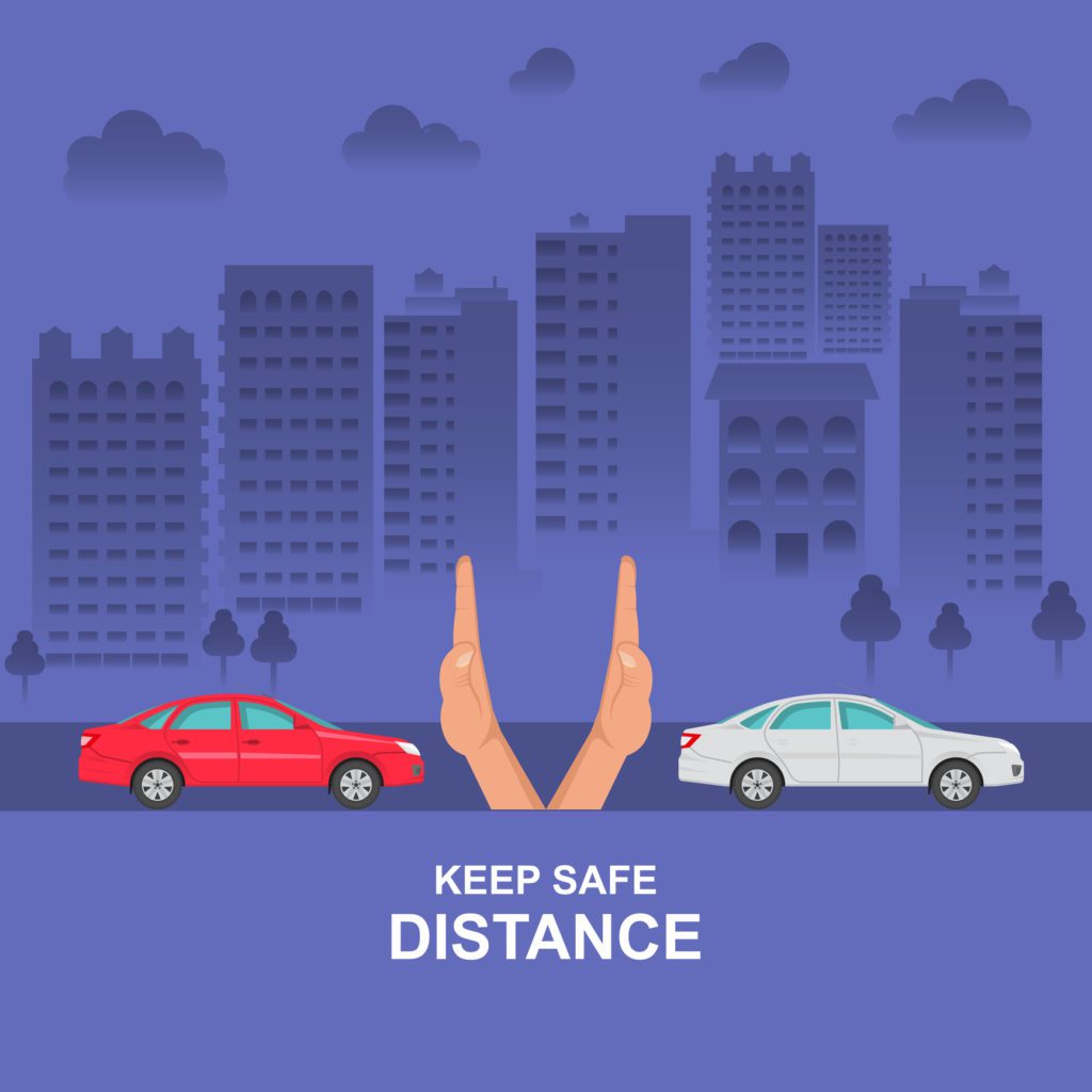 preventable traffic accidents safe distance from other cars 