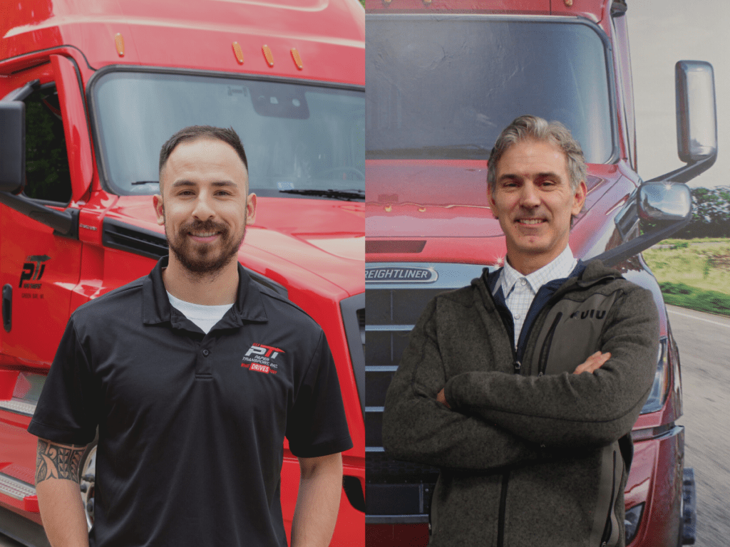 Erik Fedran (left) is a Business Development Manager for Paper Transport's Brokerage and Power Only teams. David Roscich (right) is the Vice President of Logistics at Paper Transport