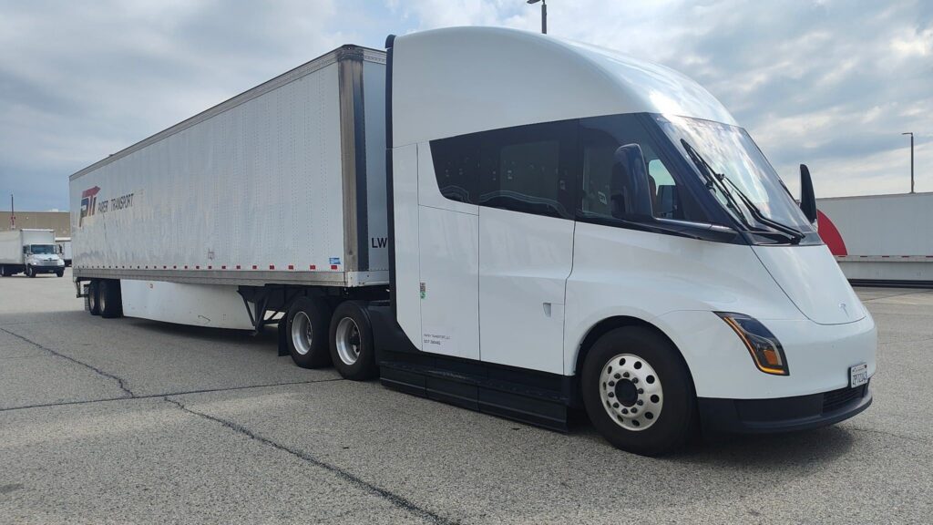 Paper Transport (PTI) Tests Tesla Semi Long Range Truck